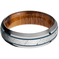 Titanium + Polish , Satin Finish + Desert Iron Wood