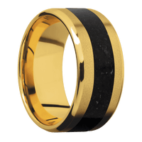 18K Yellow Gold + Sand , Polish Finish
