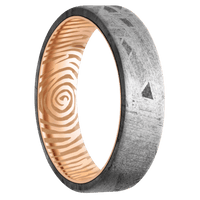 Meteorite + None Finish + 14K Rose Gold