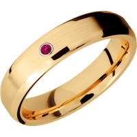 10K Yellow Gold + Satin , Polish Finish