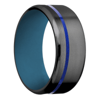 Zirconium + Bead , Satin Finish + Royal Blue