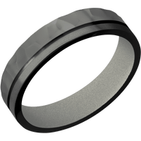 Zirconium + Rockpolish , Bead Finish + Gun Metal Grey