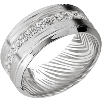 18K White Gold + Treebarkh , Polish Finish