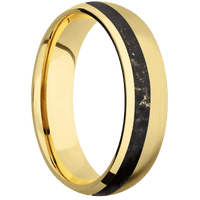 14K Yellow Gold + Satin , Polish Finish
