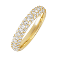 14K Yellow Gold band with 18 Round and 34 Round Diamond (ST) having TCW-.87
