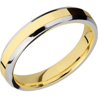 14K Yellow Gold + Polish , Satin Finish
