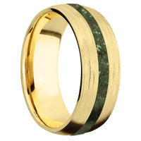 10K Yellow Gold + Treebarkh Finish