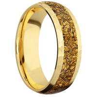 10K Yellow Gold + Hammer Finish