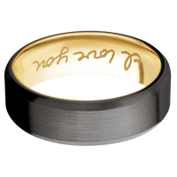 Tantalum Noir + Satin , Satin Finish + 10K Yellow Gold