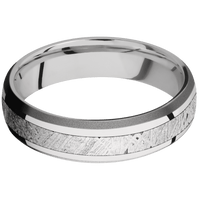 14K White Gold + Polish , Sand Finish