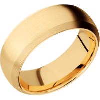 14K Yellow Gold + Satin , Satin Finish