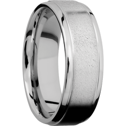 14K White Gold + Anglestone , Polish Finish