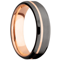 Tantalum Noir + Satin , Satin Finish + 14K Rose Gold