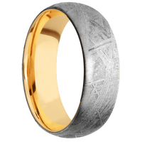Meteorite + None Finish + 14K Yellow Gold