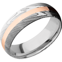 Damascus + Polish Finish + Palladium Silver