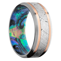 Palladium Silver + Polish , Satin Finish + Abalone