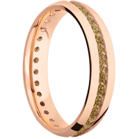 14K Rose Gold + Polish Finish