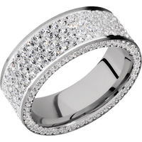 14K White Gold + Sand Finish