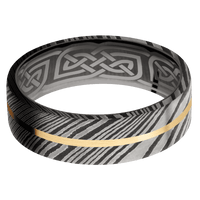 Damascus + Acid Finish + Tantalum Noir