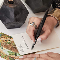 ATX® Brushed Black Stainless Steel Fine Nib Fountain Pen