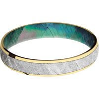 10K Yellow Gold + Polish Finish + Black Mother of Pearl