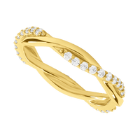 18K Yellow Gold band with 30 Round Lab Grown Diamond having TCW-.45