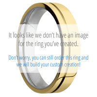 14K Yellow Gold + Polish , Polish Finish + Titanium