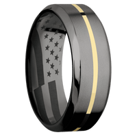 Tantalum Noir + Bead , Polish Finish + Zirconium