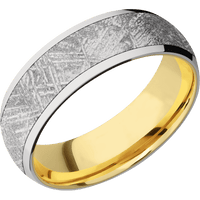 14K White Gold + Polish Finish + 14K Yellow Gold