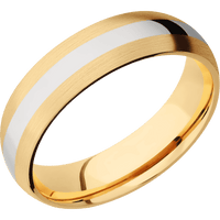 14K Yellow Gold + Satin Finish