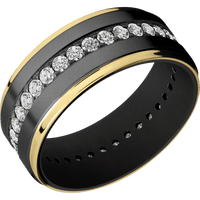 Zirconium + Bead , Polish Finish + Black