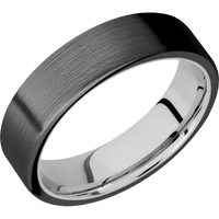 Zirconium + Satin Finish + 14K White Gold