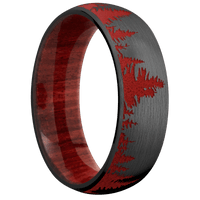 Zirconium + Satin Finish + Red Heart