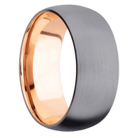 Tantalum + Satin Finish + 14K Rose Gold