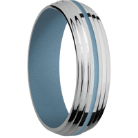 Titanium + Polish , Polish Finish + Polar Blue