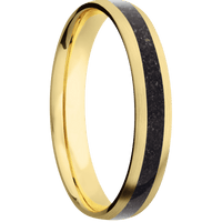 14K Yellow Gold + Satin Finish