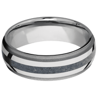 10K White Gold + Polish , Sand Finish