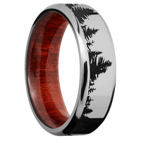 Titanium + Polish , Polish Finish + Red Heart