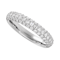 14K White Gold band with 18 Round and 34 Round Lab Grown Diamond (ST) having TCW-.87