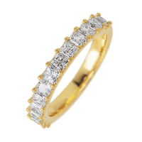 22K Yellow Gold band with 13 Princess Lab Grown Diamond having TCW-1.3