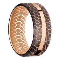 Superconductor Noir + Beadetched , Beadetched Finish + 14K Rose Gold
