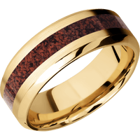 10K Yellow Gold + Satin , Polish Finish