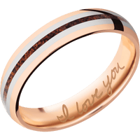 14K Rose Gold + Polish Finish