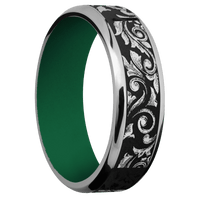 Titanium + Polish , Polish Finish + Green