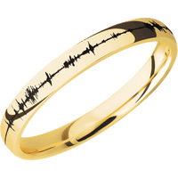 18K Yellow Gold + Polish Finish