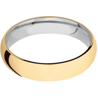 14K Yellow Gold + Polish Finish + Titanium