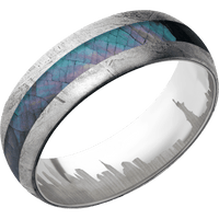 Meteorite + None Finish + 18K White Gold