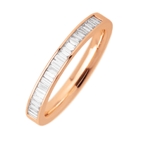 14K Rose Gold band with 31 Baguette Lab Grown Diamond having TCW-.62