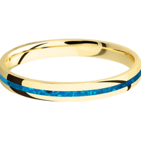 14K Yellow Gold + Polish Finish