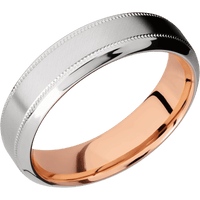 Platinum + Anglesatin , Polish Finish + 14K Rose Gold